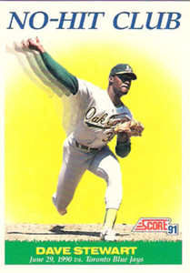 1991 Score #702 Dave Stewart VG Oakland Athletics 