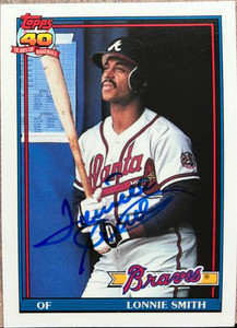 Lonnie Smith Autographed 1991 Topps Tiffany #306