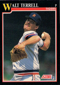1991 Score #801 Walt Terrell VG Detroit Tigers 