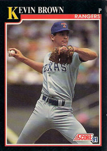 1991 Score #846 Kevin Brown VG Texas Rangers 