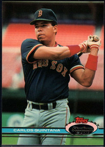 1991 Stadium Club #12 Carlos Quintana VG Boston Red Sox 