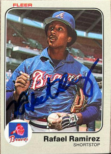 Rafael Ramirez Signed 1981 Fleer Baseball Card - Atlanta Braves