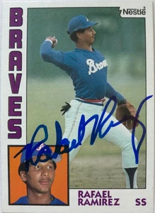 Rafael Ramirez Autographed 1984 Topps Nestle #234 Atlanta Braves Card
