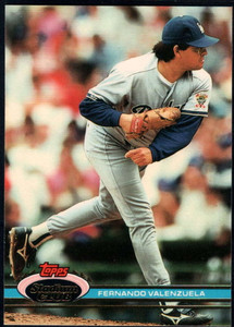 1991 Stadium Club #90 Fernando Valenzuela VG Los Angeles Dodgers 