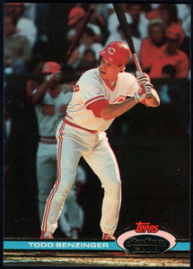 1991 Stadium Club #113 Todd Benzinger VG Cincinnati Reds 