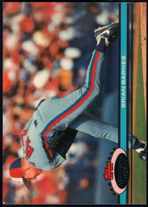 1991 Stadium Club #114 Brian Barnes VG RC Rookie Montreal Expos 