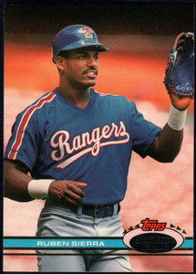 1991 Stadium Club #123 Ruben Sierra VG Texas Rangers 
