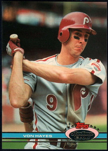 Von Hayes - Phillies #222 Donruss 1991 Baseball Trading Card