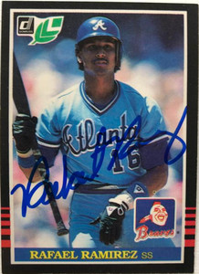 Rafael Ramirez Autographed 1985 Leaf #86