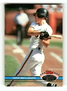 1991 Stadium Club #143 Mike Benjamin VG San Francisco Giants 