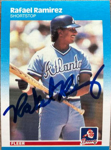 Rafael Ramirez Autographed 1987 Fleer #526