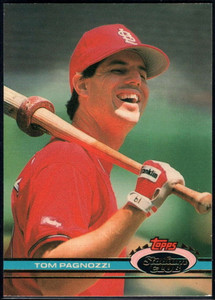 Tom Pagnozzi autographed baseball card (St Louis Cardinals) 1991