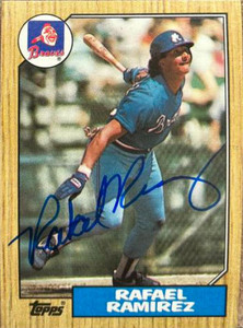 SOLD 6698 Rafael Ramirez Autographed 1987 Topps #76