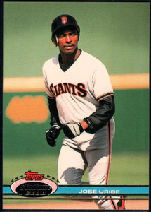 1991 Stadium Club #267 Jose Uribe VG San Francisco Giants 