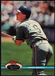 1991 Stadium Club #269 Greg Brock VG Milwaukee Brewers 