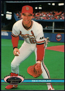 1991 Stadium Club #280 Rex Hudler VG St. Louis Cardinals 