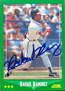 Rafael Ramirez Autographed 1988 Score #426