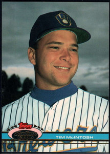 1991 Stadium Club #321 Tim McIntosh VG Milwaukee Brewers 