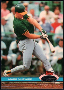 1991 Stadium Club #399 Mark McGwire VG Oakland Athletics 