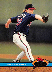 1991 Stadium Club #413 Mike Stanton VG Atlanta Braves 