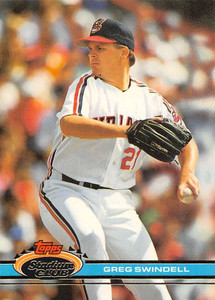 1991 Stadium Club #428 Greg Swindell VG Cleveland Indians 