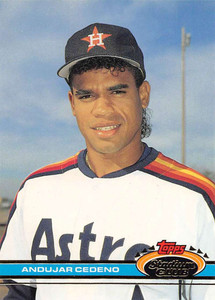 1991 Stadium Club #476 Andujar Cedeno VG Houston Astros 