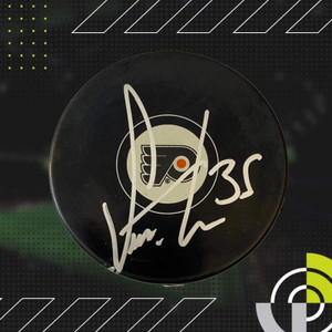 Steve Mason Autographed Philadelphia Flyers Logo Puck 