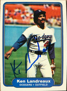 Ken Landreaux Autographed 1982 Fleer #11