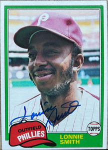 Lonnie Smith Autographed 1981 Topps #317 Philadelphia Phillies Card
