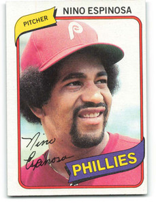 1980 Topps #447 Nino Espinosa VG Philadelphia Phillies  1980 Topps #447 Nino Espinosa VG Philadelphia Phillies