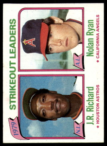 1980 Topps #206 J.R. Richard/Nolan Ryan LL VG Houston Astros/California Angels 