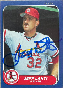 Jeff Lahti Autographed 1986 Fleer #40