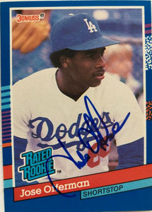 Jose Offerman Autographed 1991 Donruss #33