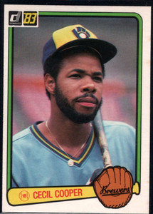 1982 Donruss #258 Cecil Cooper VG Milwaukee Brewers - Under the Radar Sports