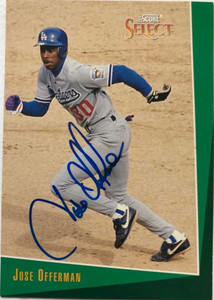 Jose Offerman Autographed 1993 Score Select #197