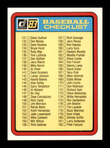 1983 Donruss #656 Checklist 131-234 VG Checklist 