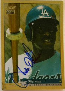 Jose Offerman Autographed 1994 Score Gold Rush #340