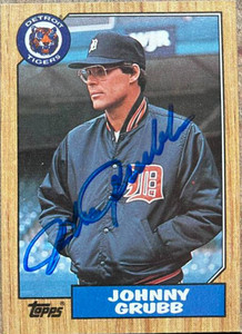 Johnny Grubb Autographed 1987 Topps #384
