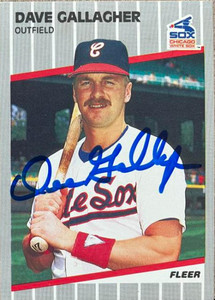 Dave Gallagher Autographed 1989 Fleer #496