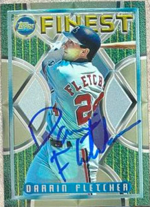 Darrin Fletcher Autographed 1995 Topps Finest #156