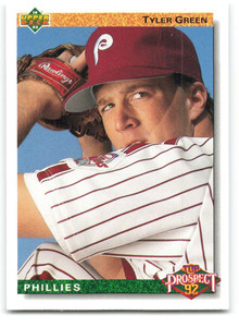 1992 Upper Deck #68 Tyler Green VG RC Rookie Philadelphia Phillies 