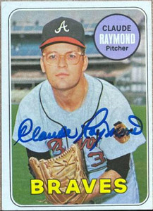 Claude Raymond Signed 1964 Topps Baseball Card - Houston Colt 45s