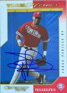 Jorge Padilla Autographed 2003 Donruss Team Heroes #383