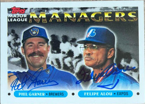 Felipe Alou and Phil Garner Dual Autographed 1993 Topps #508