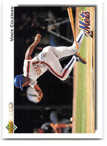 1992 Upper Deck #131 Vince Coleman VG New York Mets 