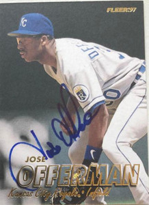 Jose Offerman Autographed 1997 Fleer #118