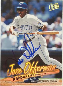 Jose Offerman Autographed 1997 Fleer Ultra Gold Medallion #69