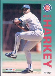 1992 Fleer #382 Mike Harkey VG Chicago Cubs 