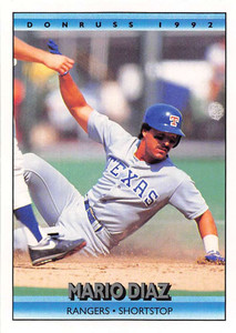 1992 Donruss #149 Mario Diaz VG Texas Rangers 