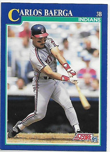 1991 Score #74 Carlos Baerga VG Cleveland Indians 